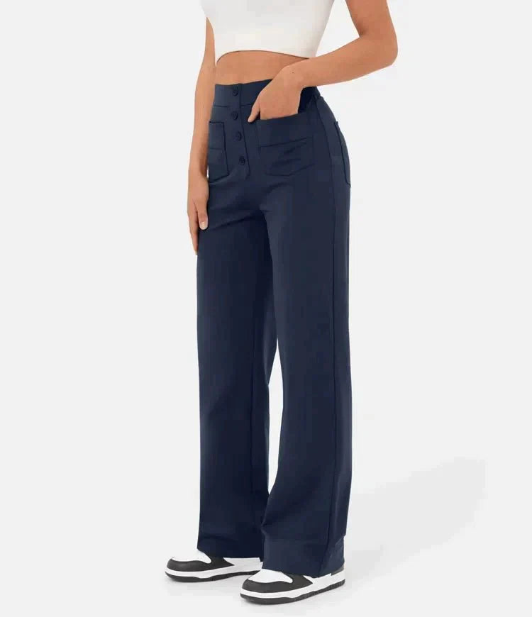 Telindo™ High-waisted Elastische Casual Broek