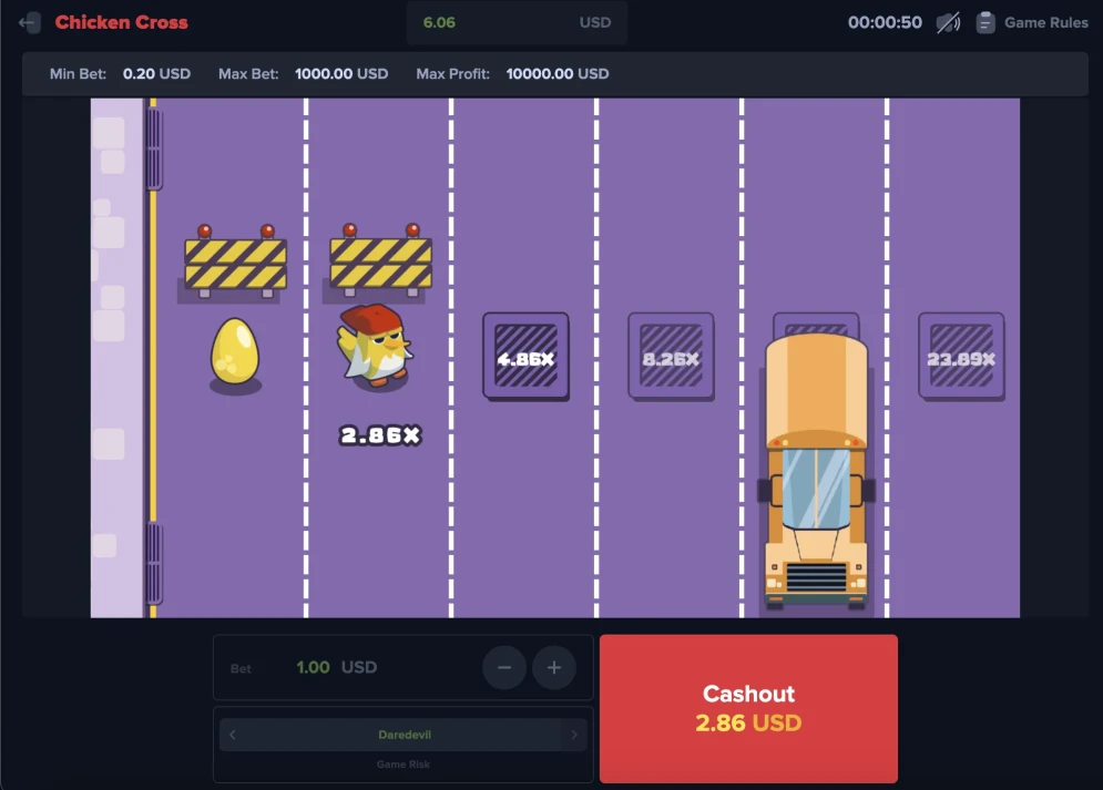 Chicken Cross Game